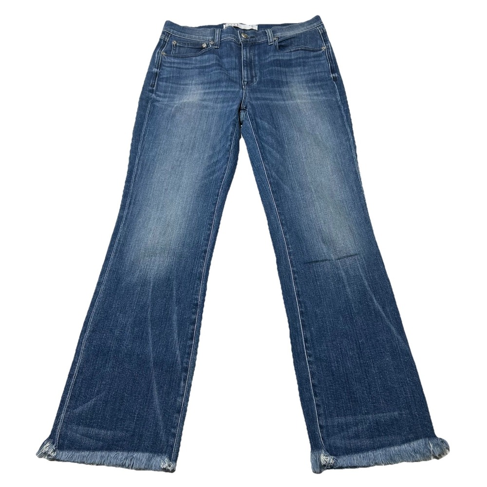 AYR Women's Straight Leg Jeans in Medium Blue Wash